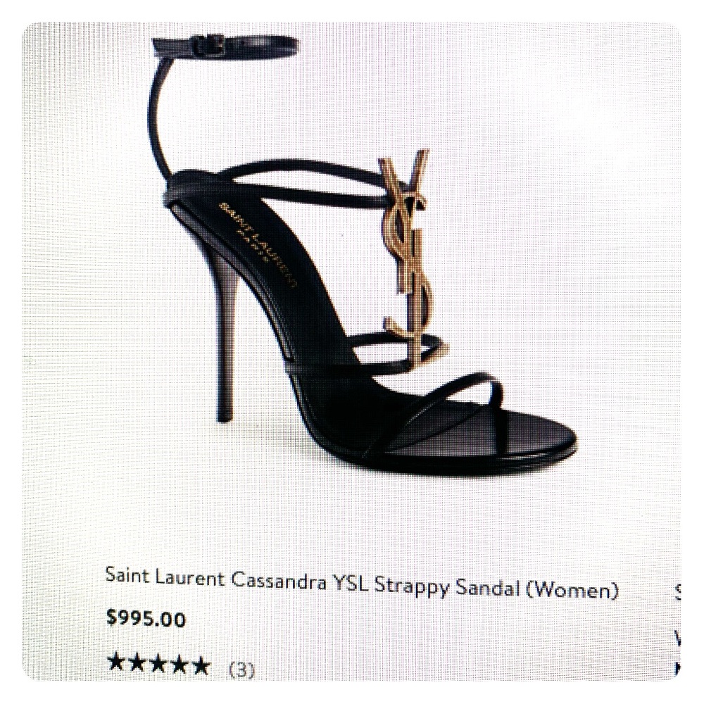 YSL Cassandra YSL strappy Sandal